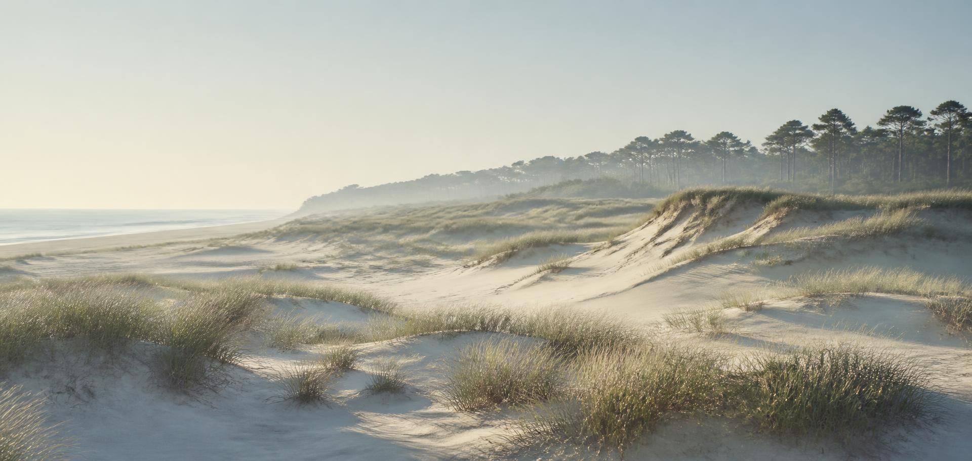 Dunes et pins de la côte landaise près de Labenne-Océan